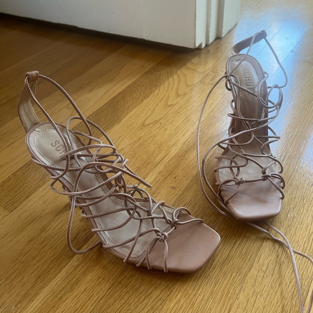 SCHUTZ Blush Strappy Heels